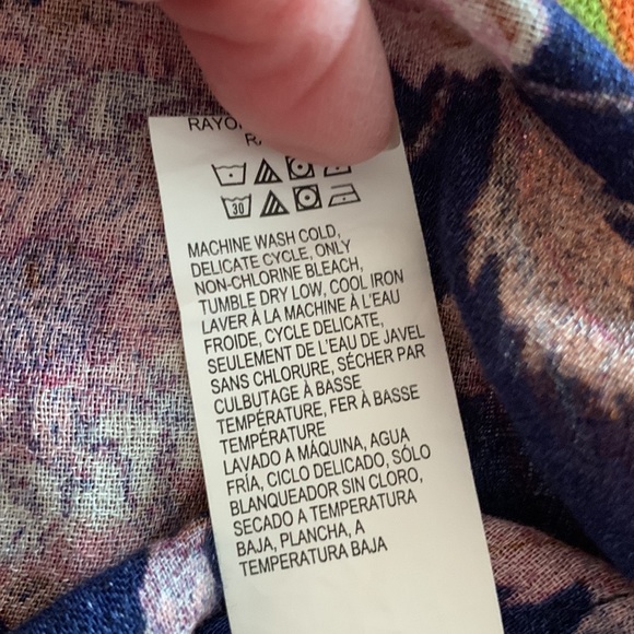 Lucky Brand Boho Floral Top Blouse Sz M - Picture 12 of 12